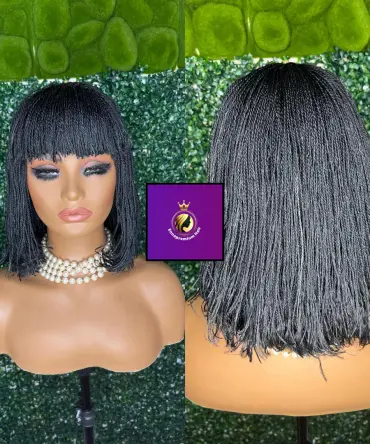 fringe braids. Bangs micro million Senegalese twist