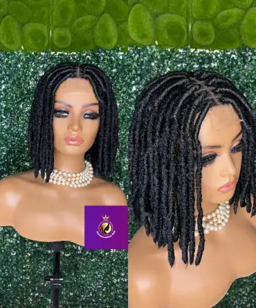short dread locs, locs ,closure locs .frontal locs