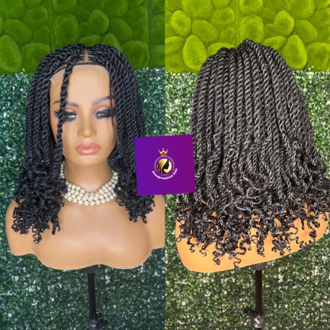 kinky twist, closure twist, braids wig