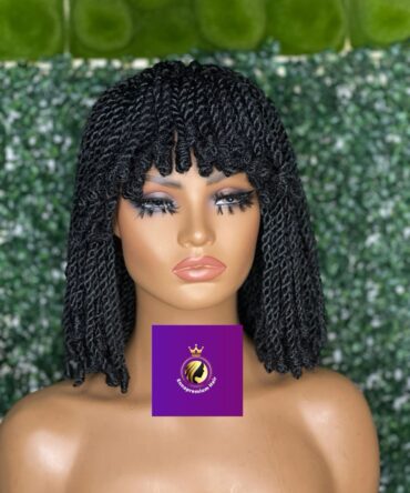 Bangs braids wig