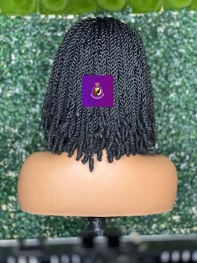 Fringe braids, closure braided wig