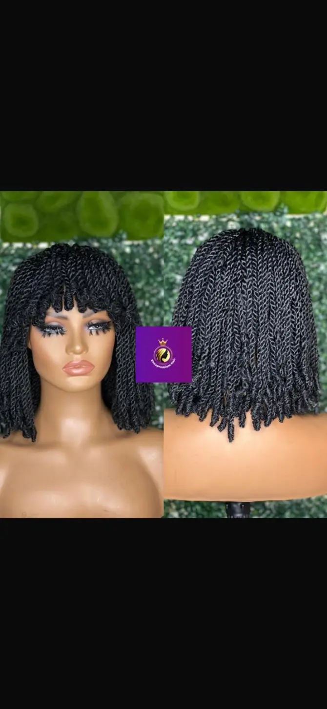 bangs braids